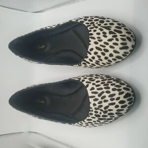 Clarks calf hair ballet flats